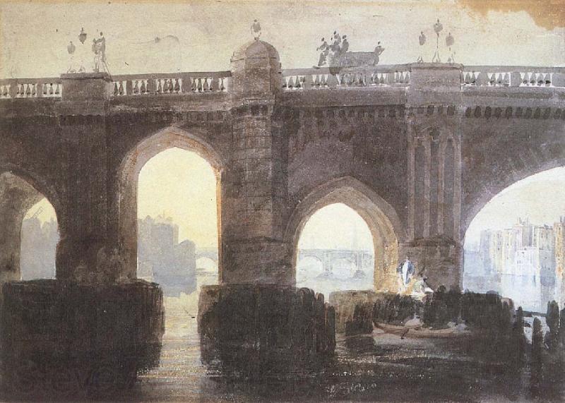 Joseph Mallord William Turner Old London bridge Spain oil painting art